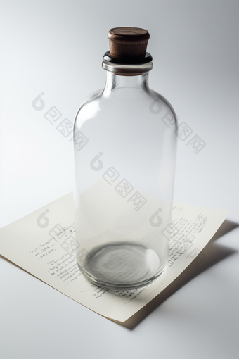 一个空的玻璃瓶着专业