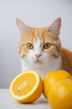 桌子上的可爱橘猫摄影图数字艺术8