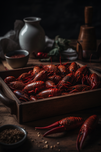 桌子上的美食龙虾食物摄影地方