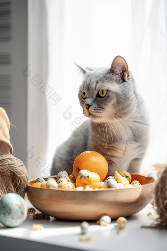 桌子上的<strong>宠物猫</strong>食物专业