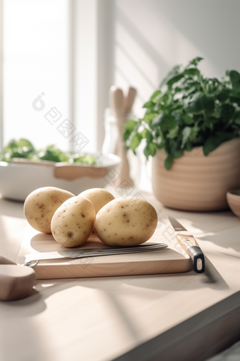 <strong>厨房</strong>待切的土豆摄影图数字艺术67