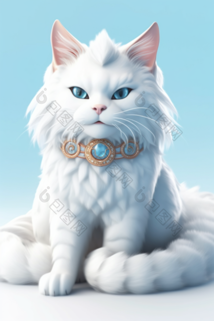 一个的猫神兽幻想纯光高元png下载-包图网