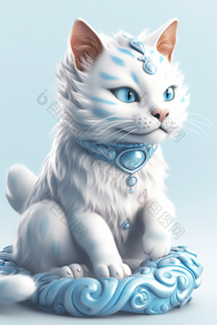 一个的猫神兽幻想纯的png下载-包图网