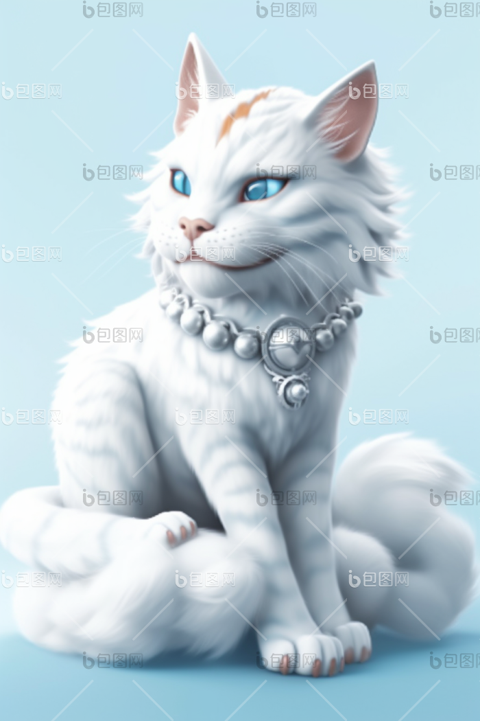 一个的猫神兽幻想纯高png下载-包图网