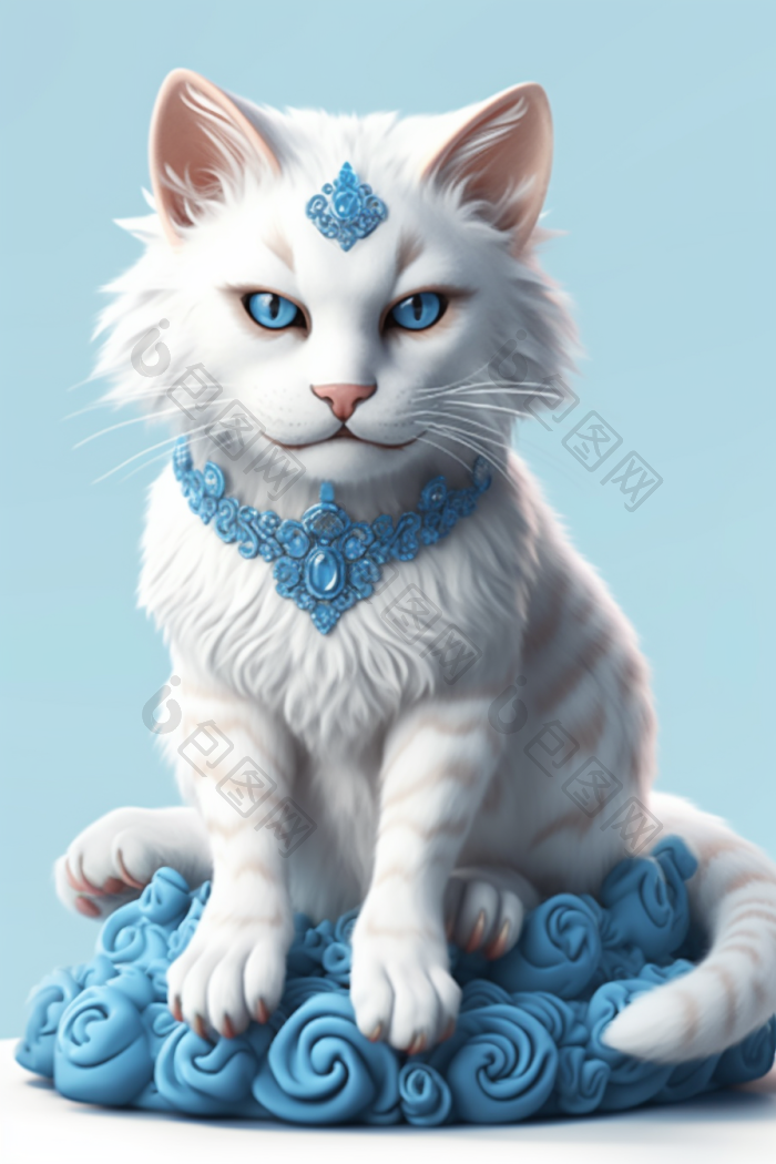 一个的猫神兽幻想纯质png下载-包图网