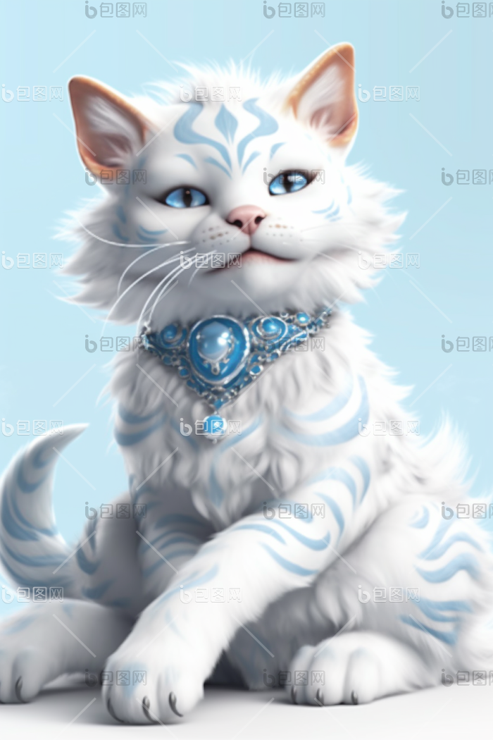 一个的猫神兽幻想纯元png下载-包图网