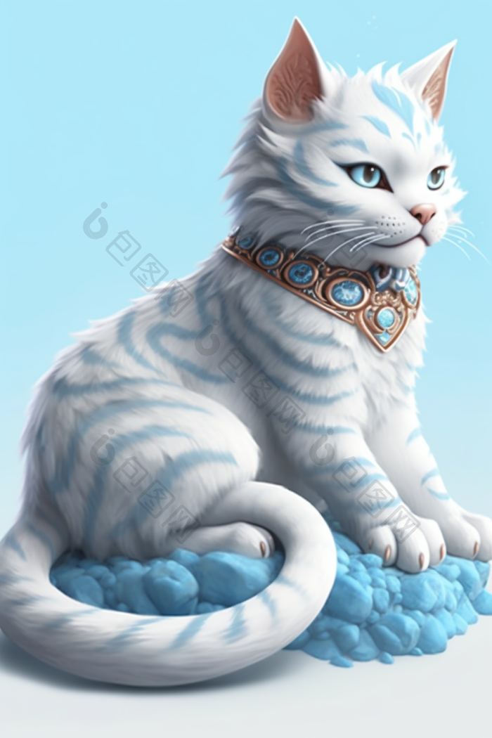 一个的猫神兽幻想纯光质量png下载-包图网
