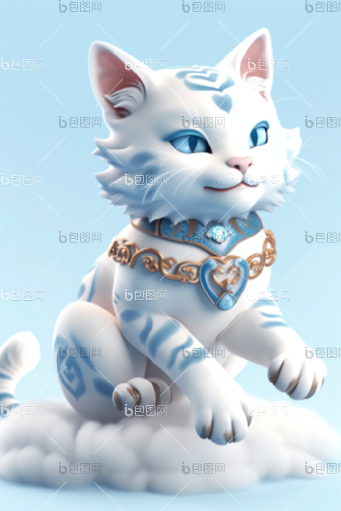 一个的猫神兽幻想纯的png下载-包图网