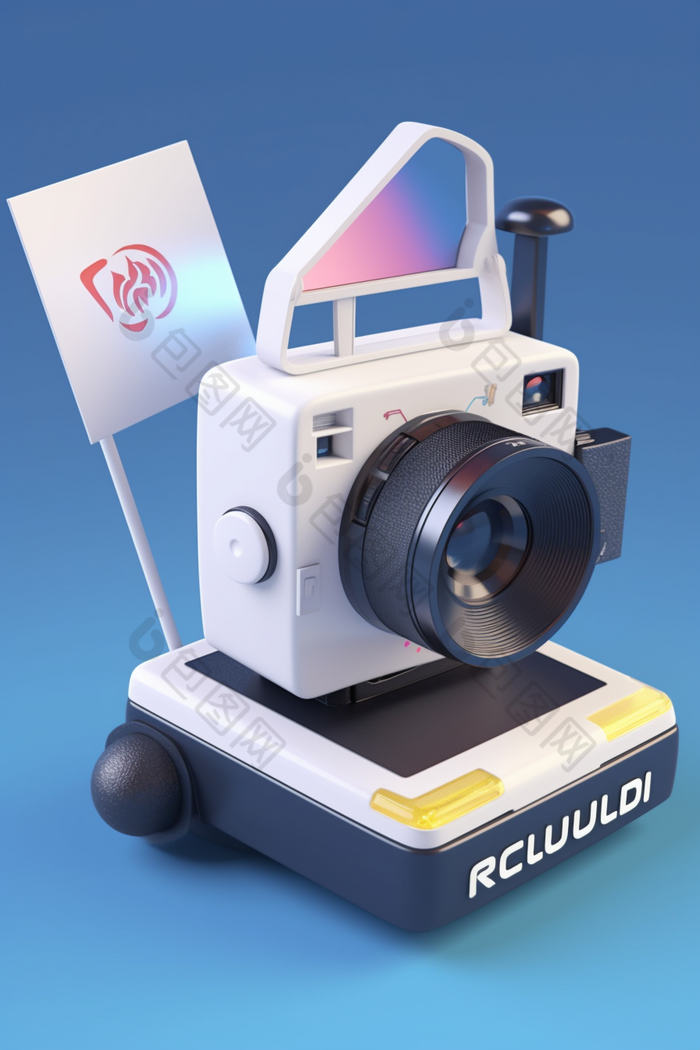 一个宝丽来相机模型png下载-包图网