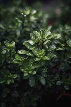 户外雨滴灌木丛摄影图数字艺术8