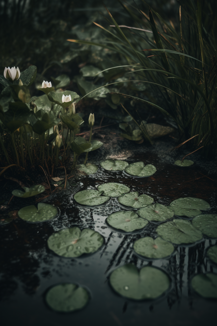 雨季的池塘摄影图数字艺术3