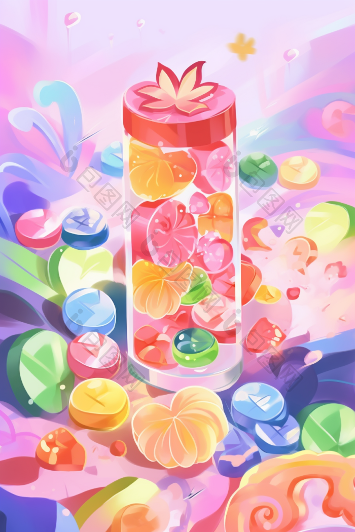 糖果插画高清图片下载-包图网