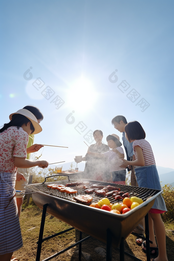 诱人的烧烤户外食物摄影