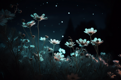 花朵发光夜晚荧光花摄影图7