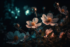 花朵发光夜晚荧光花摄影图15