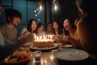 生日聚会庆典蛋糕生日蛋糕摄影图14