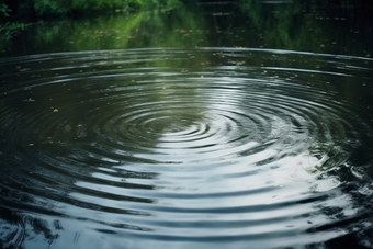 涟漪池塘多雨的季节水面波纹摄影图9