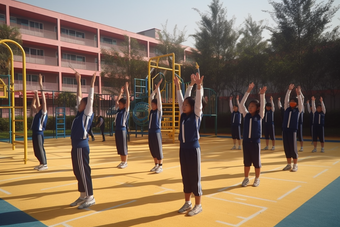 <strong>操场</strong>学生打篮球运动锻炼阳光活动摄影图36