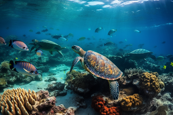 珊瑚色彩斑斓热带鱼海洋海底摄影图4