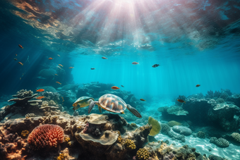珊瑚色彩斑斓热带鱼海洋海底摄影图3