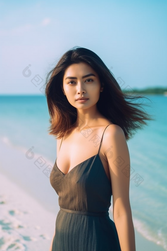 女人亚洲<strong>马尔代夫</strong>海滩沙滩旅行摄影摄影图38