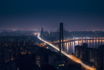 夜晚城市夜景都市灯光高楼大厦摄影图10