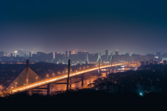 夜晚城市夜景都市<strong>灯光高楼大厦</strong>摄影图9