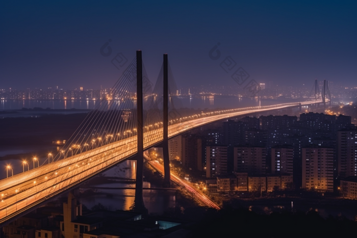 夜晚城市夜景都市灯光高楼大厦摄影图11