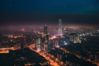 夜晚城市夜景都市灯光高楼大厦摄影图21