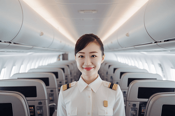 空姐乘务员飞机航班职业肖像摄影图28