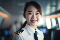 空姐乘务员飞机航班职业肖像摄影图26