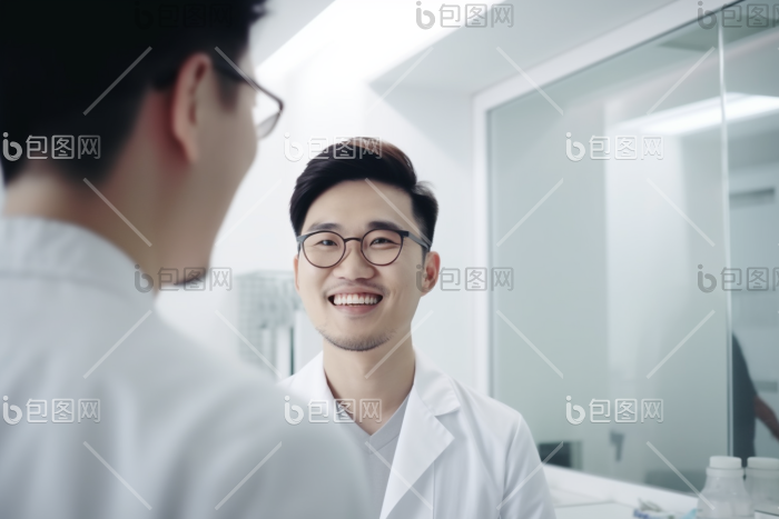 医生诊所微笑治疗治愈肖像摄影图图片-包图网