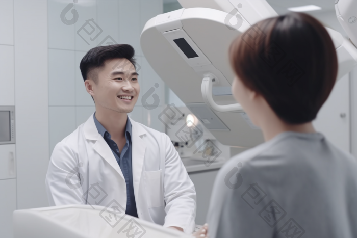 医生诊所微笑治疗治愈肖像摄影图图片-包图网
