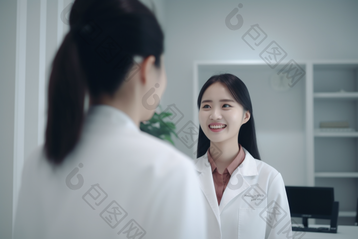 医生诊所微笑治疗治愈肖像图片-包图网