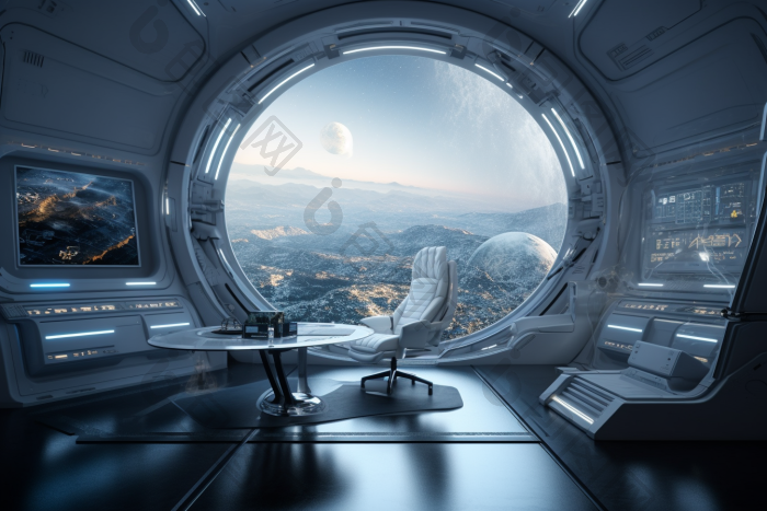 未来主义空间站宇宙太空站摄影图图片-包图网