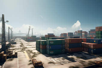 码头集装箱运输物流贸易往来摄影图31