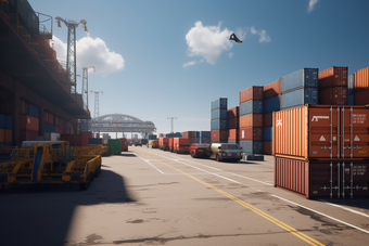 码头集装箱运输物流贸易往来摄影图28