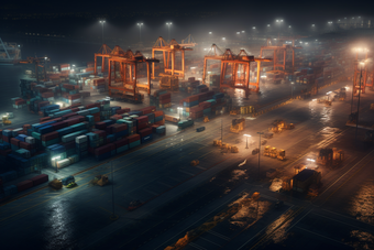 码头<strong>集装箱运输</strong>物流贸易往来摄影图2