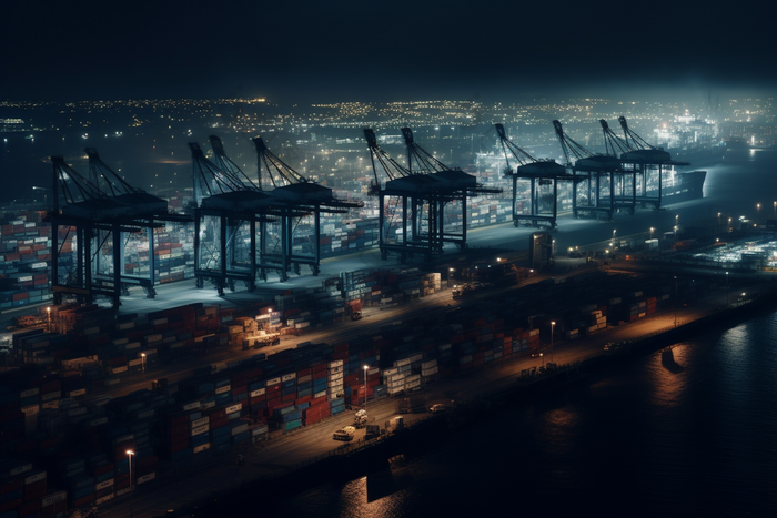码头集装箱运输物流贸易往来摄影图16