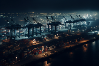 码头<strong>集装箱运输</strong>物流贸易往来摄影图16