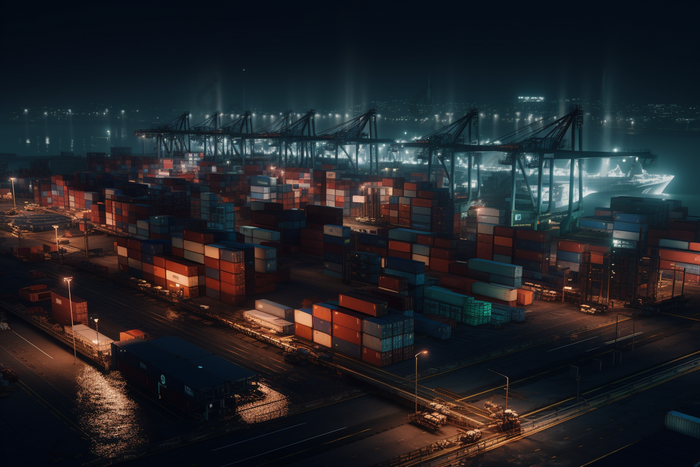 码头集装箱运输物流贸易往来摄影图10