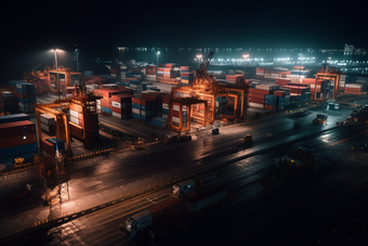 码头<strong>集装箱运输</strong>物流贸易往来摄影图11