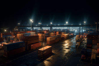 码头<strong>集装箱运输</strong>物流贸易往来摄影图8