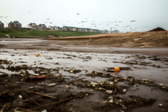 污染海滩保护环境垃圾摄影图18