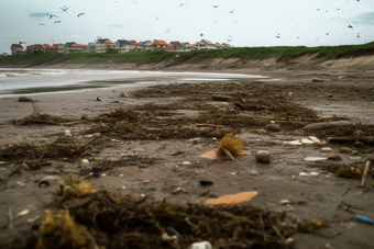 污染海滩保护环境垃圾水保护
