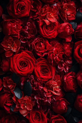 鲜花玫瑰植物背景交织重叠自然摄影图1