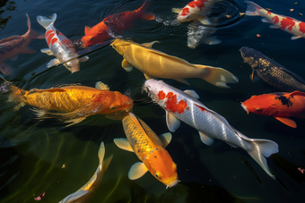 锦鲤鱼清澈的湖水动物池塘观赏摄影图20