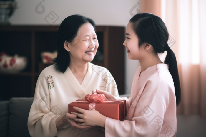 母亲节礼物女儿母亲孝心感恩温馨图片-包图网