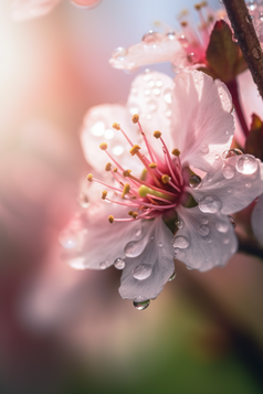 盛开的花朵晶莹剔透水珠植物花卉摄影图22