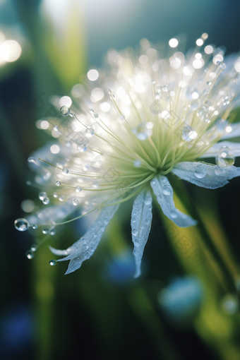 盛开的花朵晶莹剔透水珠植物花卉摄影图33